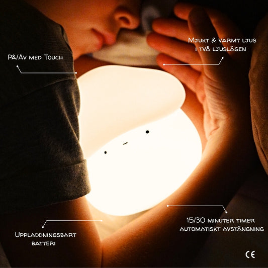 Skogssvampen │ Mjuk Nattlampa med timer & touch
