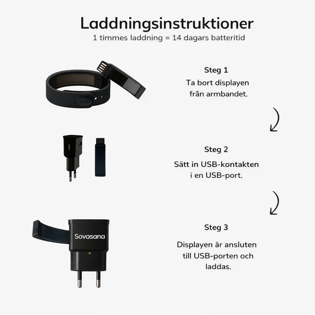 Sovasana Vibrationsarmband för Tyst Uppväckning