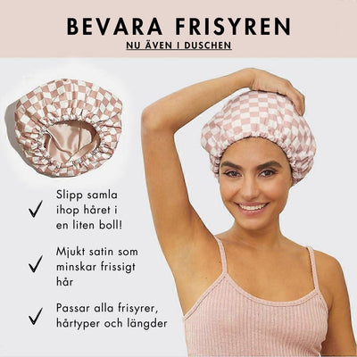Satinklädd Duschmössa │ Justerbar Förslutning